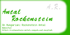 antal rockenstein business card